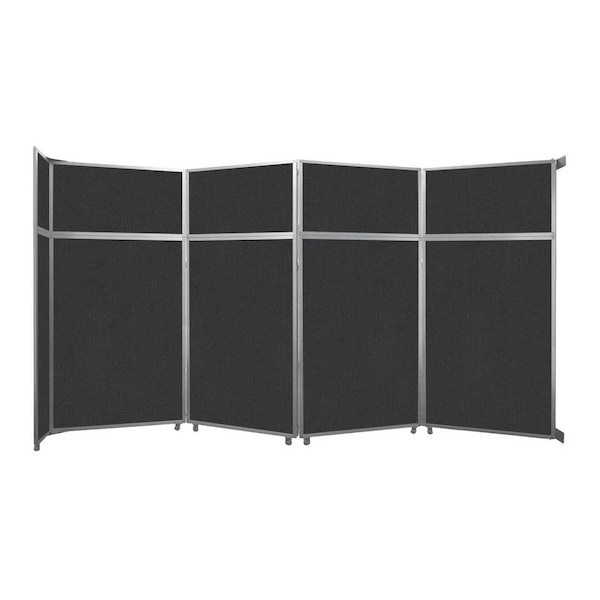 Operable Wall Folding Room Divider 15'7" x 8'5-1/4" Black Fabric